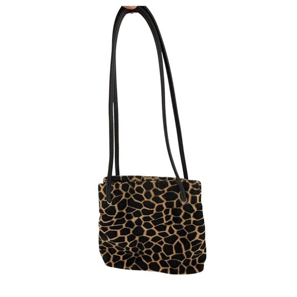 VTG Nine West Animal Print Double Strap Animal Print 10" Shoulder Bag Y2K - Picture 1 of 14